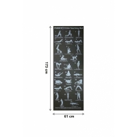 Saltea din spuma pentru yoga, negru, 173 x 61 cm, Feel Fit, 4305